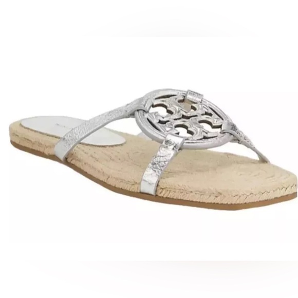 Tory Burch Women's Geo Bombe Miller Espadrille Slide Sandals